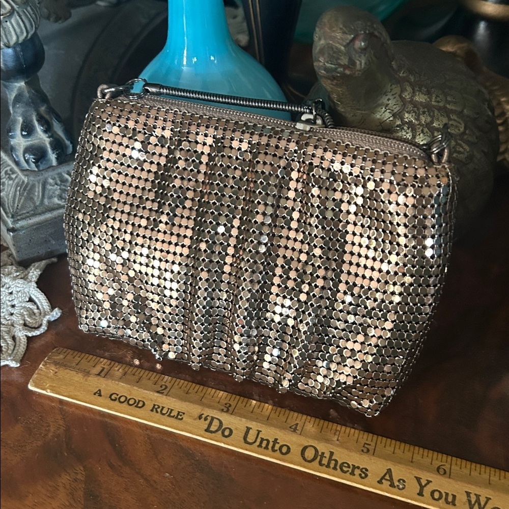Vintage Bronze Metal Mesh Bag - Picture 8 of 15